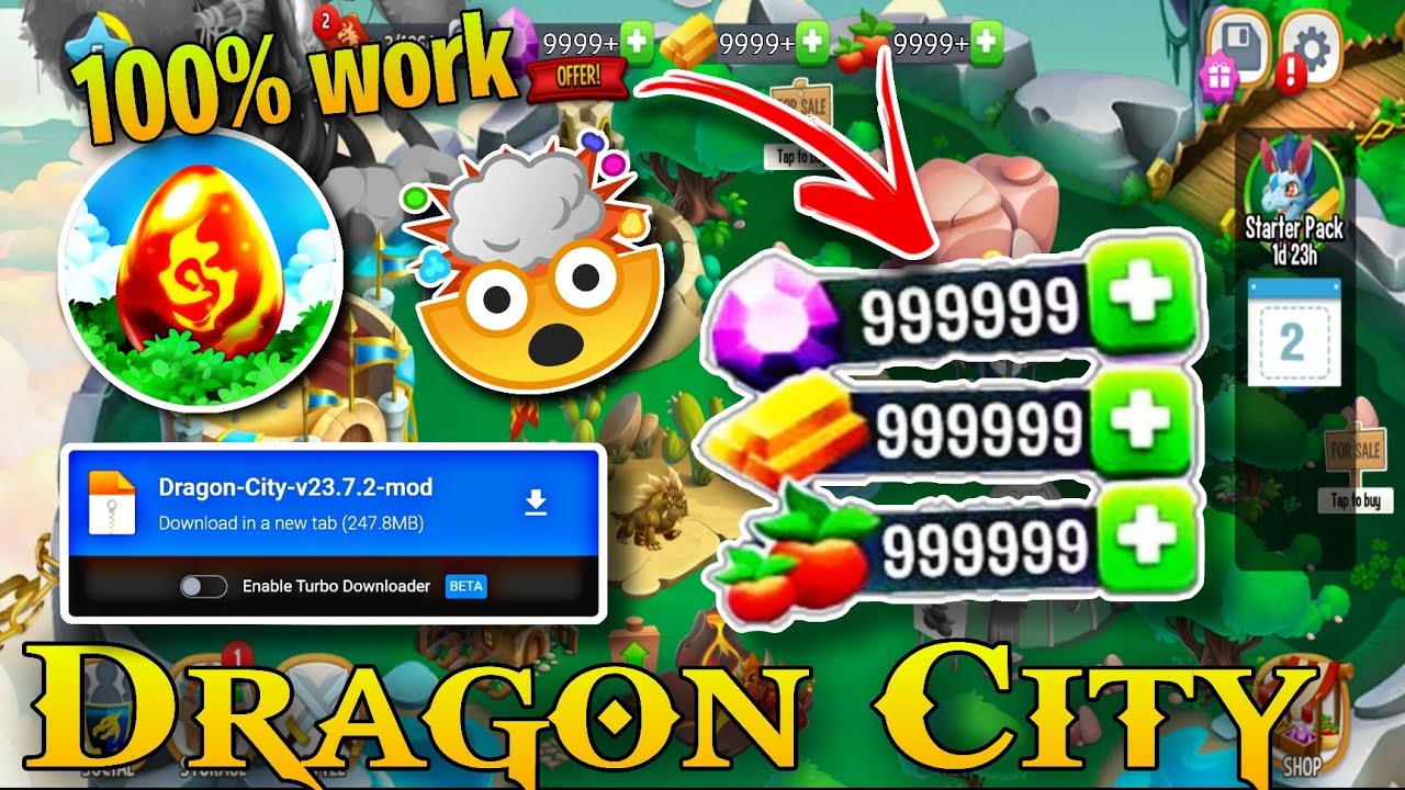 Petunjuk tentang cara mengunduh Dragon City Mod Apk