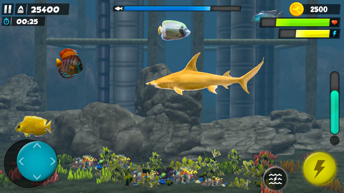 Gameplay of Hungry Shark World Mod Apk