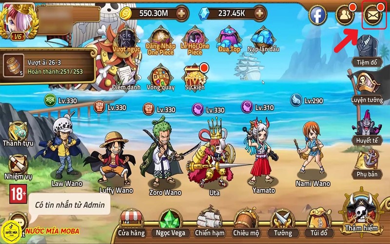 Gameplay của Hack Huyền Thoại Hải Tặc Apk