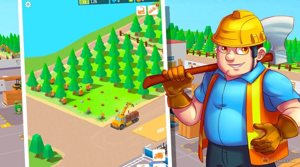 Gameplay của Idle Lumber Empire Mod Apk